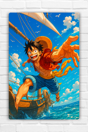 Luffy's Grand Adventure - One Piece Metal Poster