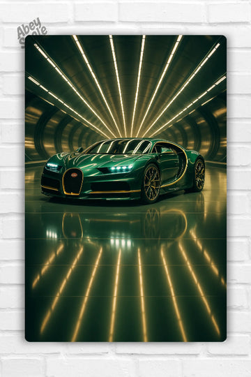Bugatti Chiron Car Metal Poster 001