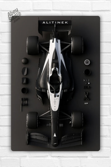 Formula 1 Racing Car Metal Poster