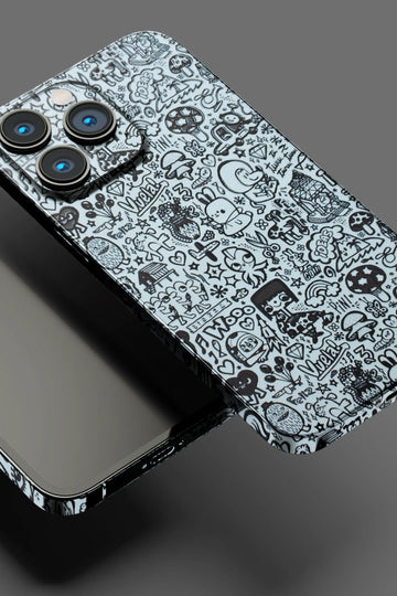Black & White Cartoon Mobile Skin 1573