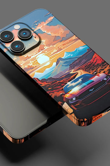 Sport Car with Sunset Mobile Skin 2134