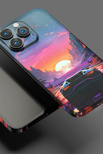 Car With Sunset Mobile Skin 2462