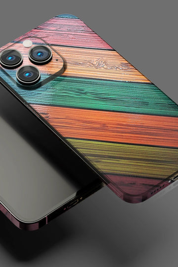 Colorful wooden Design Mobile Skin 1582