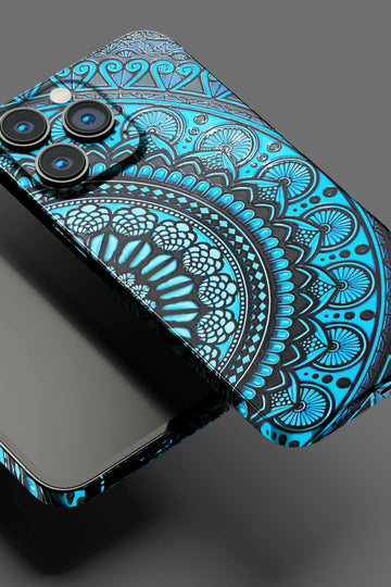 Blue Mehandi Art Mobile Skin 2026