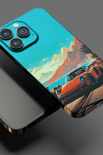 Porsche Car With Cool Nature Mobile Skin 2508