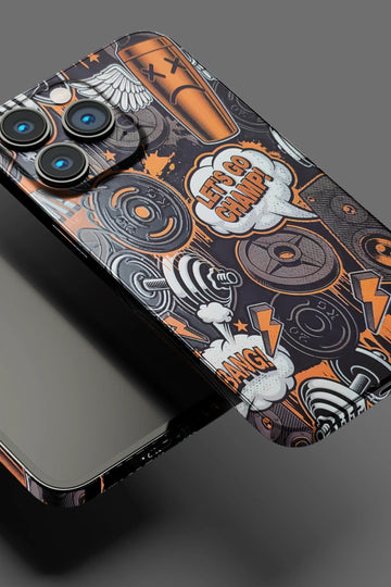 Let's Go Champ Abstract Mobile Skin 1061