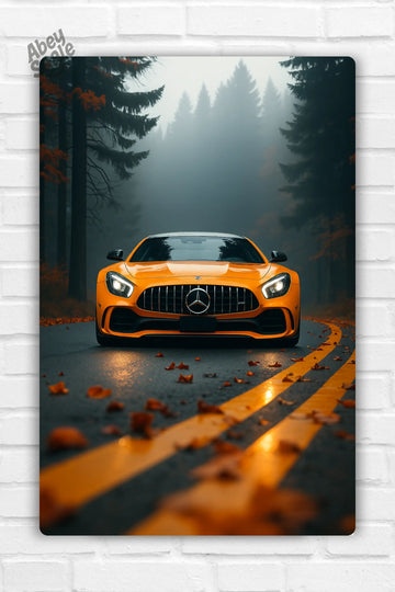 Mercedes-AMG GT Car Metal Poster