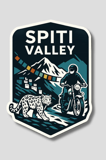 Spiti Valley With Rider Sticker