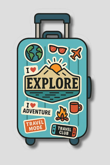 Explore Travel Bag Sticker