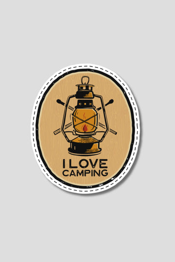 I Love Camping Sticker