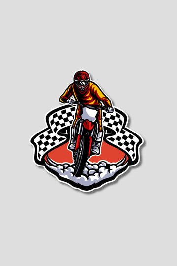 Motorcycle Race Rider Sticker