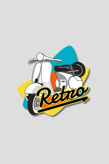Retro Scooter Sticker