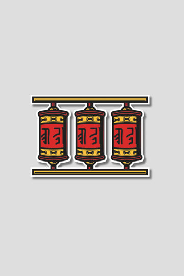 Tibetan Prayer Wheel Sticker