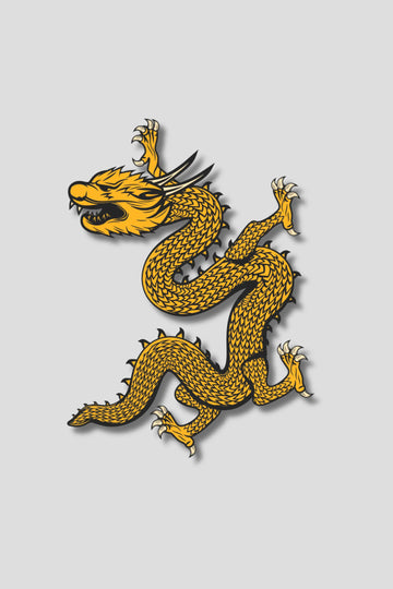 Yellow Dragon Sticker