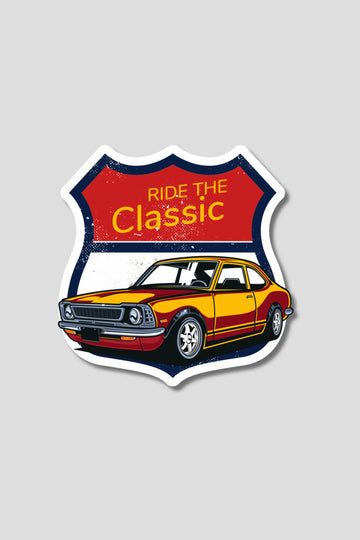 Ride The Classic Car Sticker