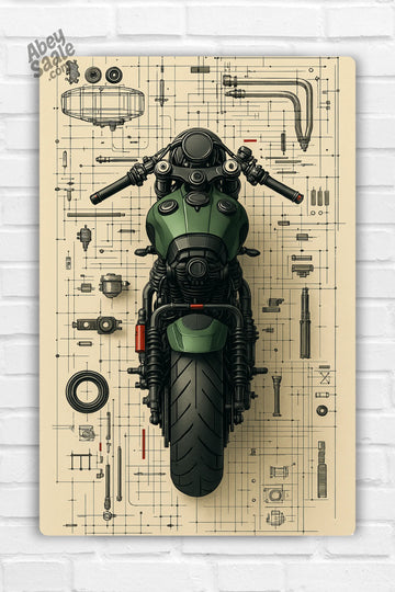 Concept Motorcycle Metal Poster