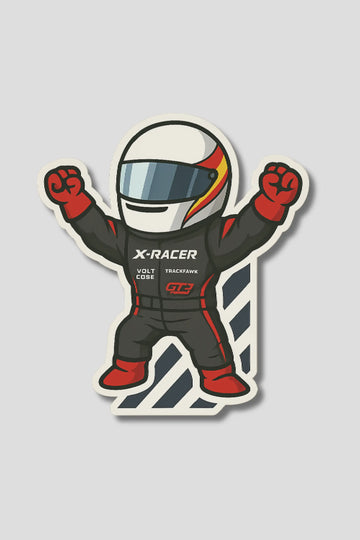 F1 Racing Car Driver Sticker