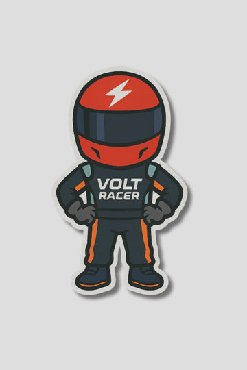 Formula 1 Racing Car Driver Sticker