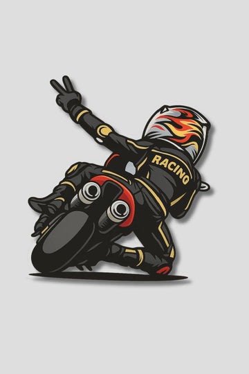 Motorcycle Racer On Sportbike Sticker