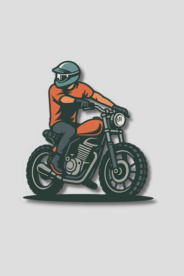 Motorcycle Rider Sticker