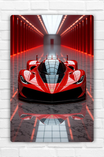 Ferrari SF90 Stradale Car Metal Poster 03