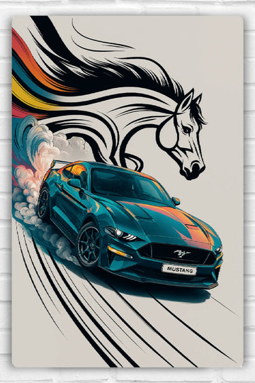 Ford Mustang Metal Poster