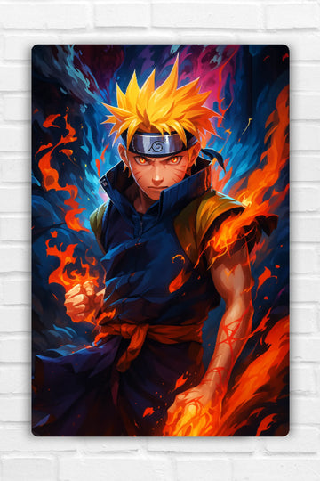 Naruto Uzumaki: Fiery Resolve Metal Poster