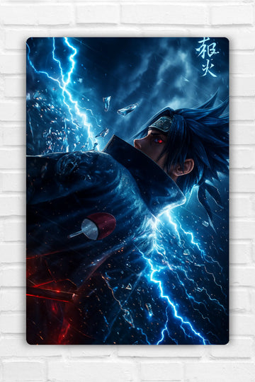 Sasuke Uchiha | Lightning Fury Metal Poster