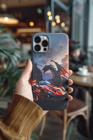 Dragon With Car Mobile Skin 1213