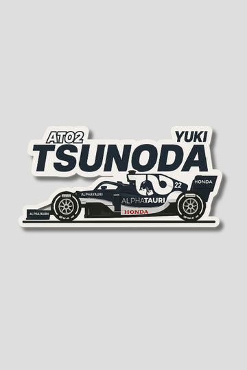 Yuki Tsunoda Formula 1 Car Sticker