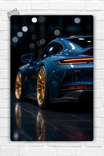 Porsche 911 GT3 Car Metal Poster 001