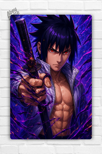 Sasuke Anime Metal Poster 001