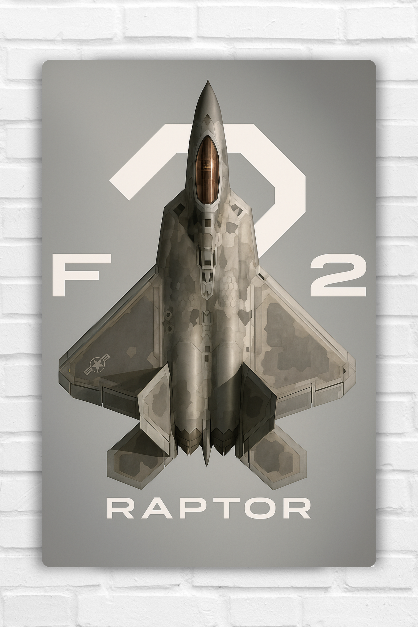 F-22 Raptor Aviation Art Metal Print