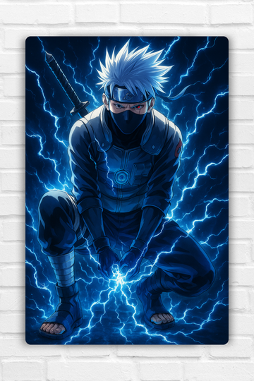 Lightning Blade Kakashi Hatake Metal Poster