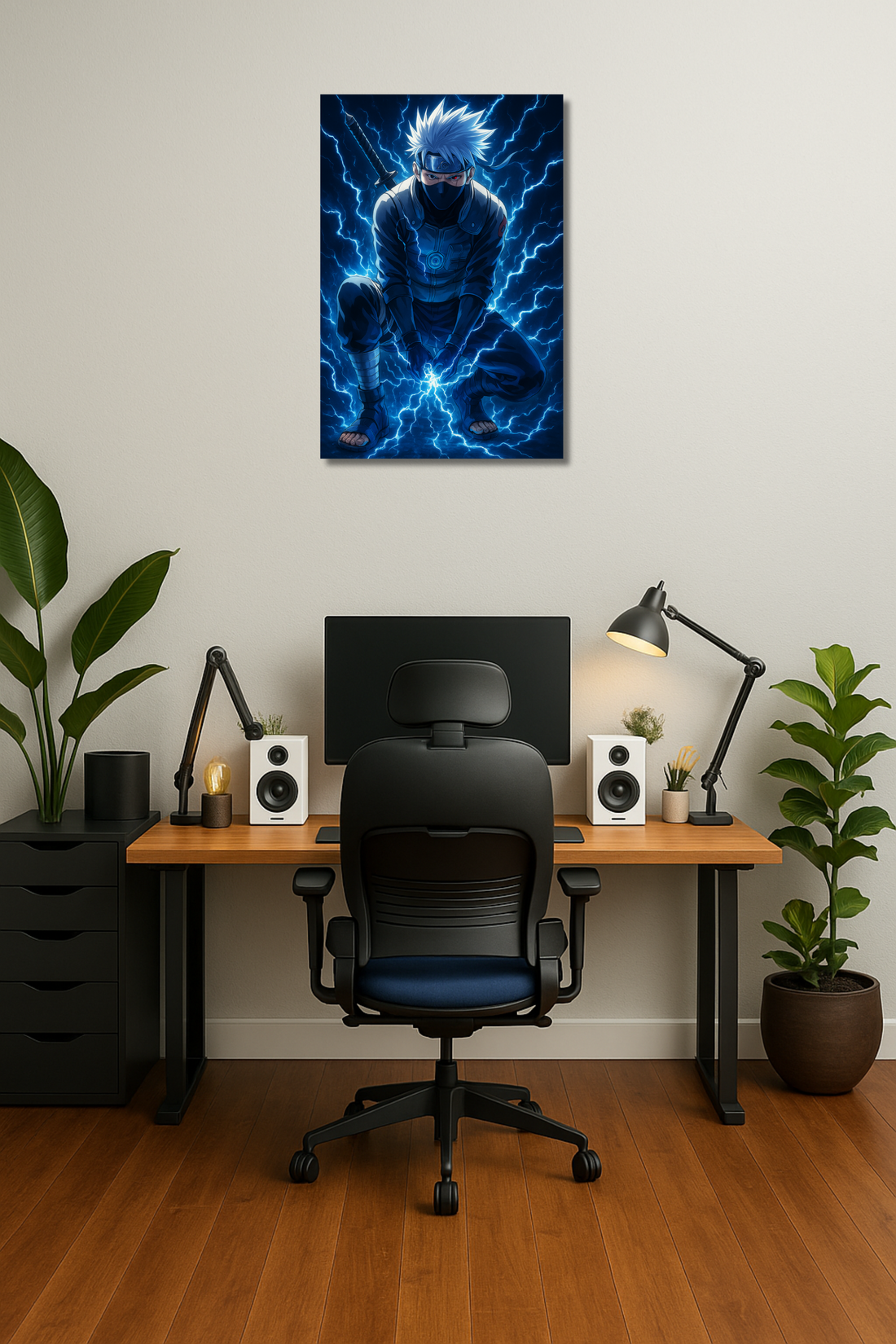 Lightning Blade Kakashi Hatake Metal Poster