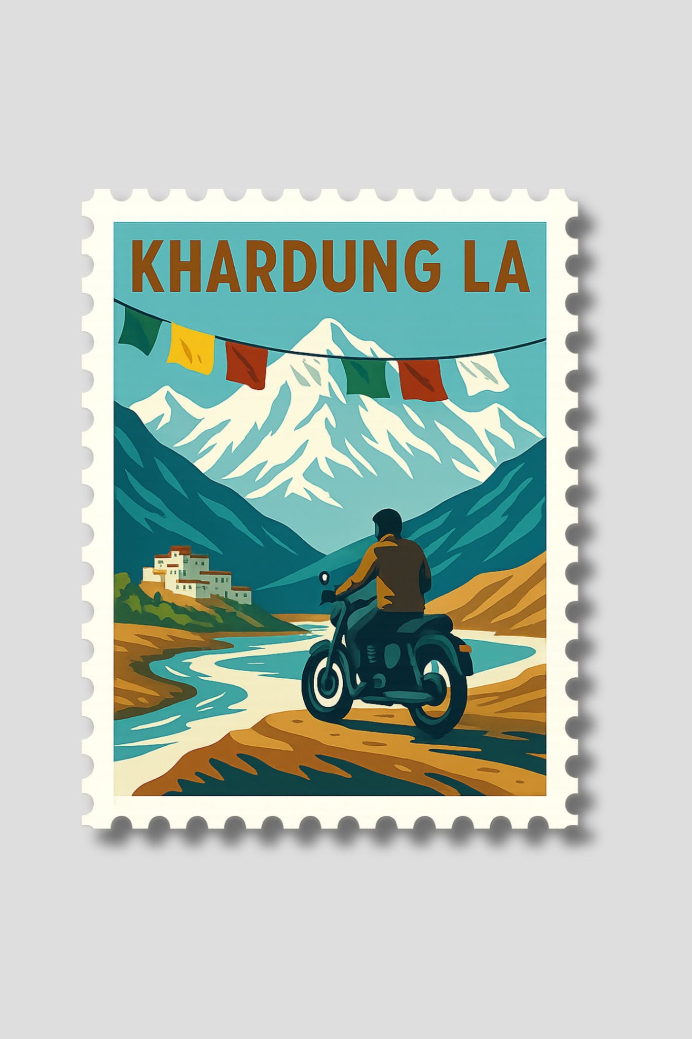 Khardung La With Rider Sticker