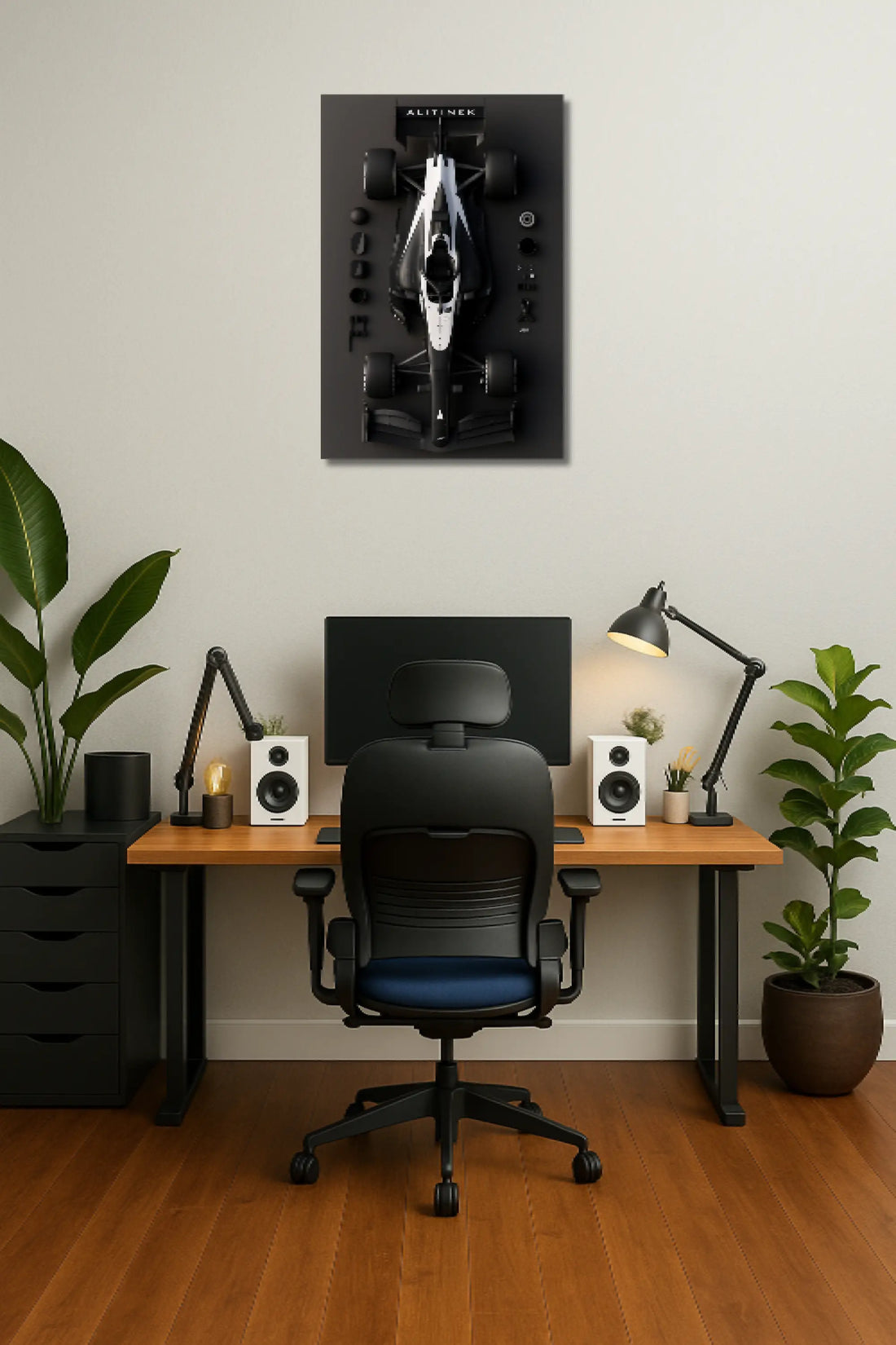 Formula 1 Racing Car Metal Poster