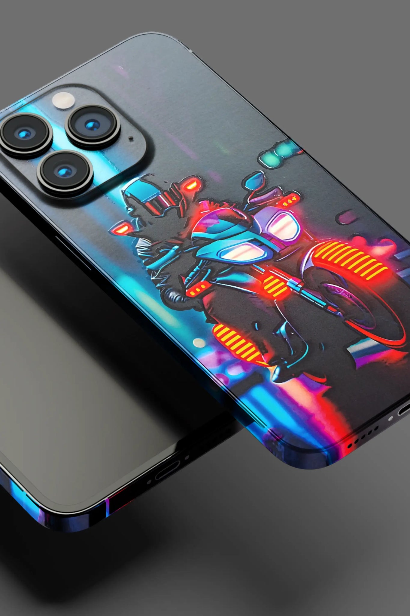 Rider With Neon Lights Mobile Skin 1353