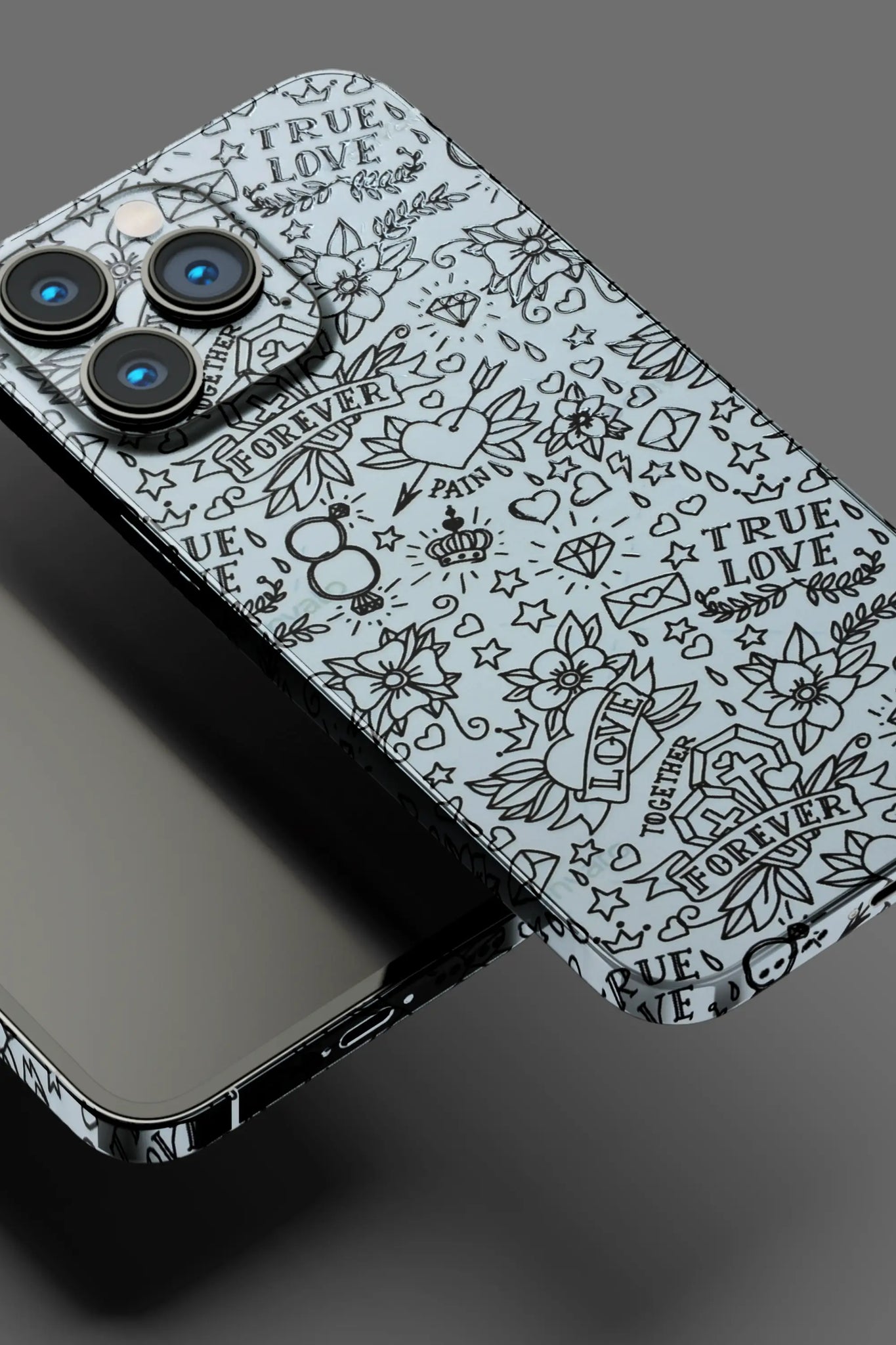 Black & White Abstract Mobile Skin 2403