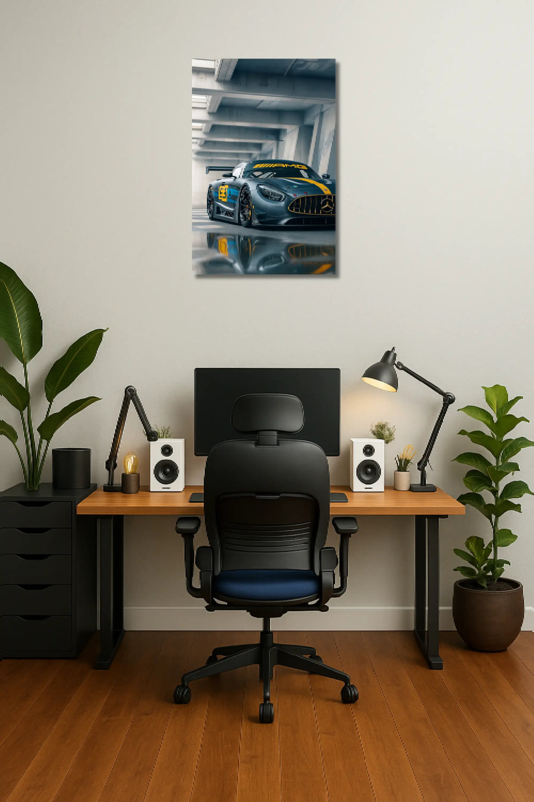 Mercedes AMG GT Race Car Metal Poster
