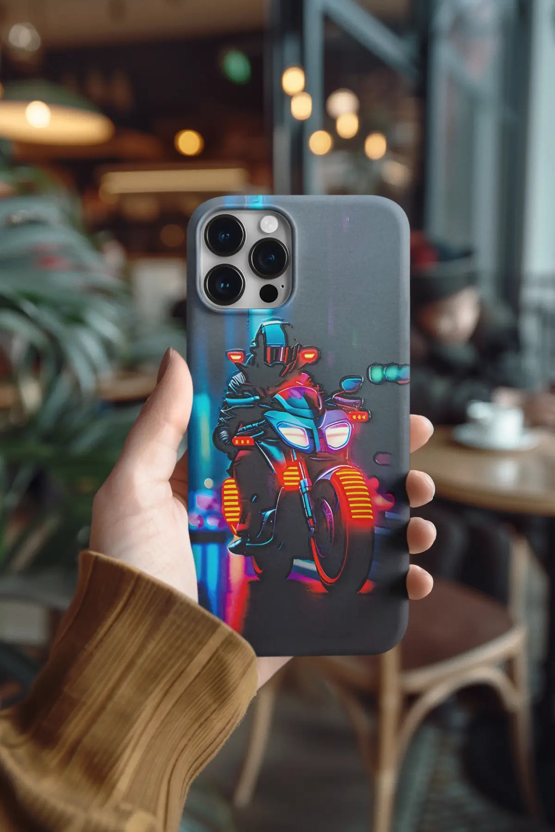 Rider With Neon Lights Mobile Skin 1353