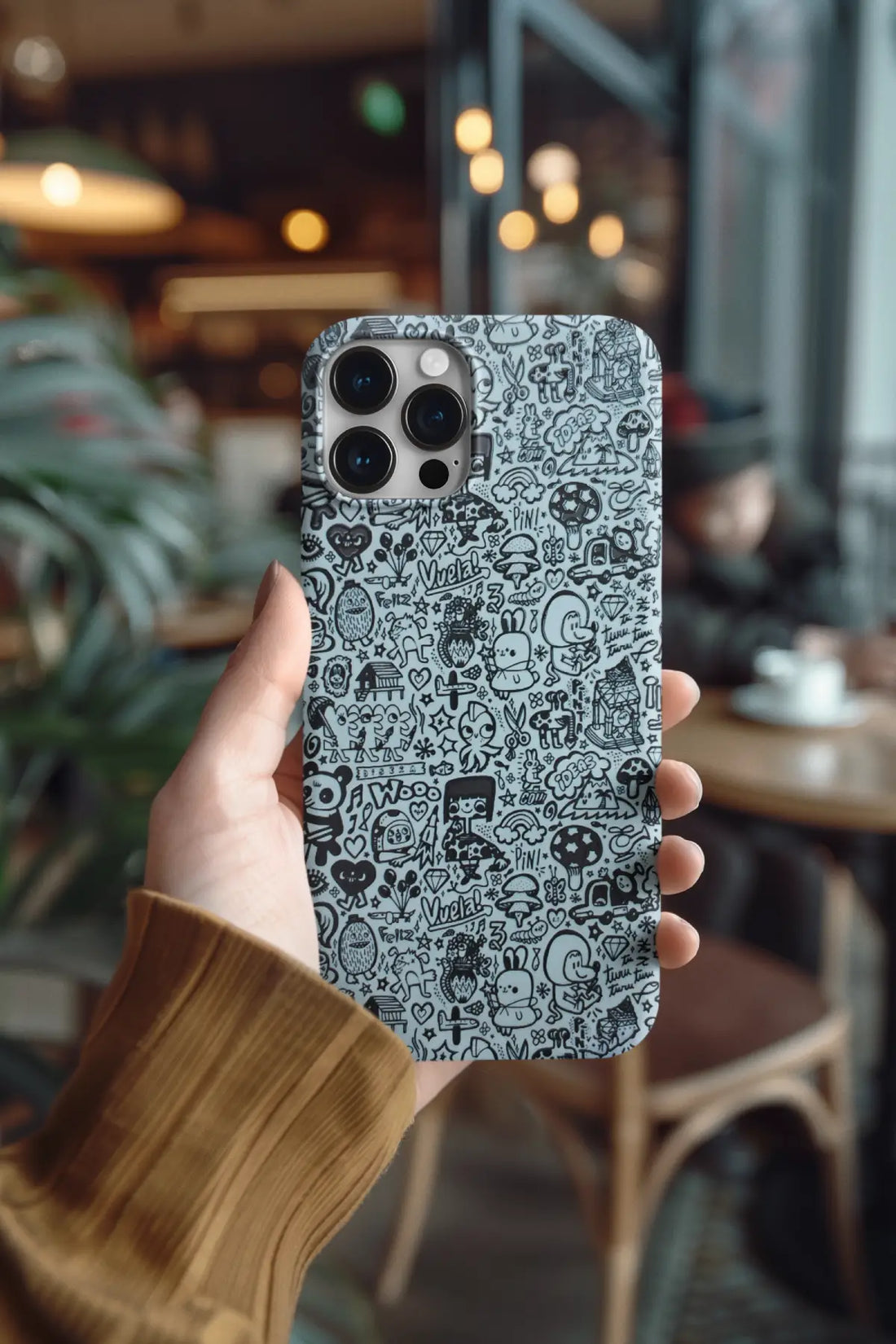 Black & White Cartoon Mobile Skin 1573