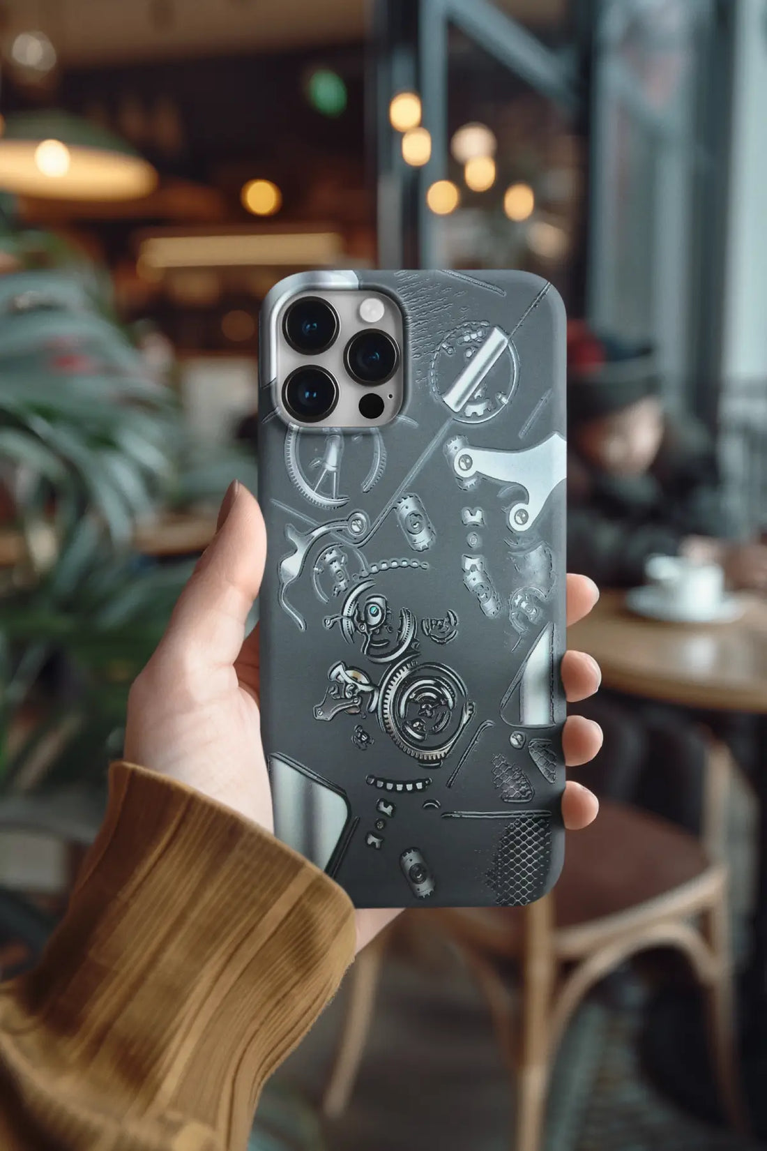Mechanical Black Art Mobile Skin 2045