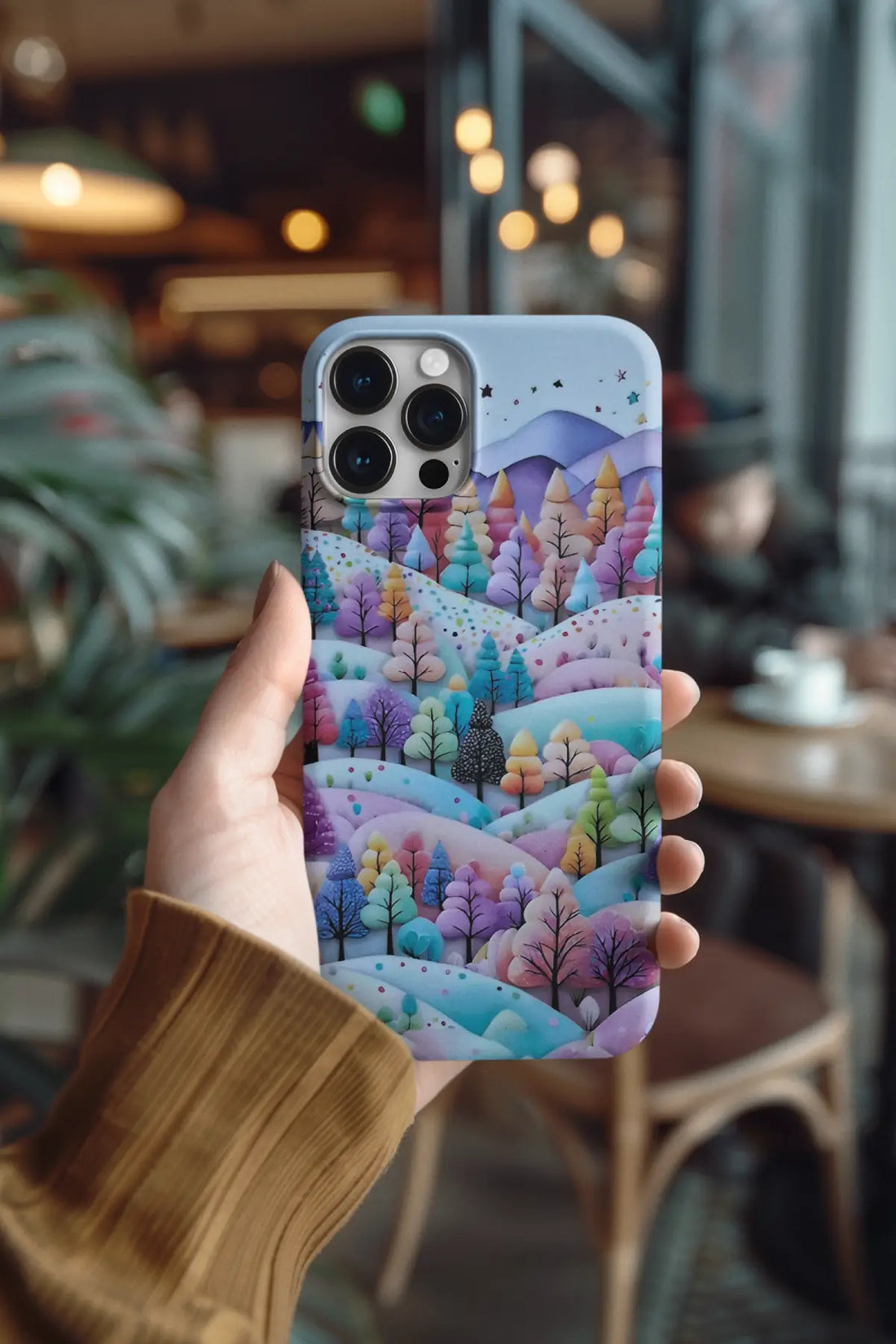 Colorful 3D Tree Printed Mobile Skin 2889