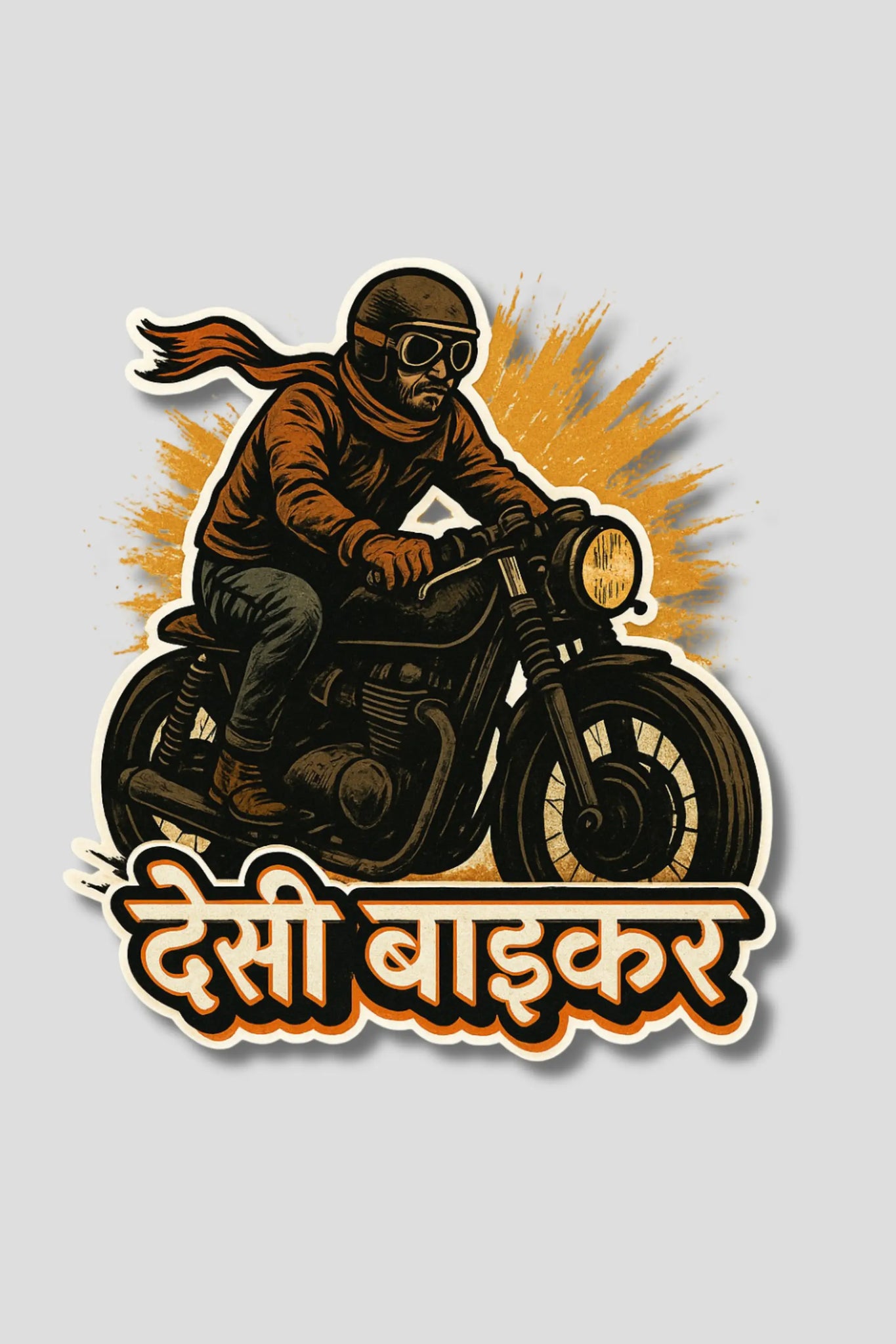 Desi Biker Sticker