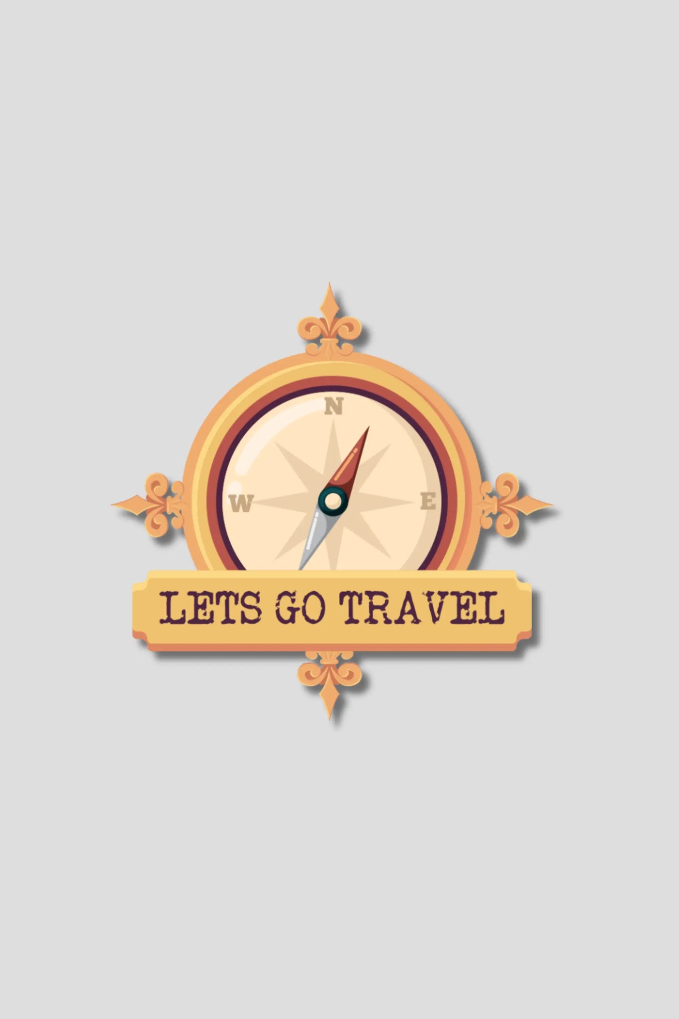 Lets Go Travel Sticker