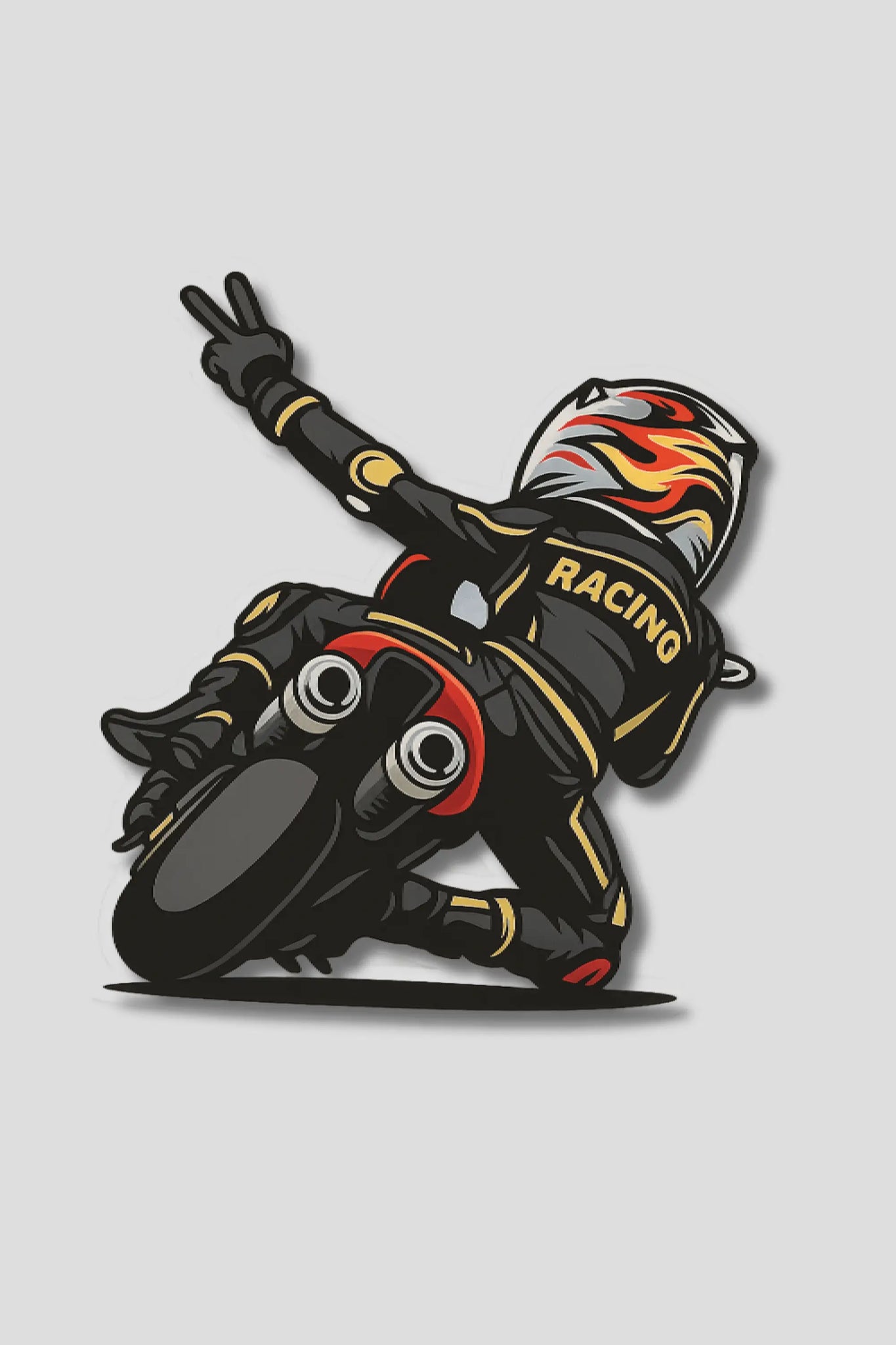 Motorcycle Racer On Sportbike Sticker