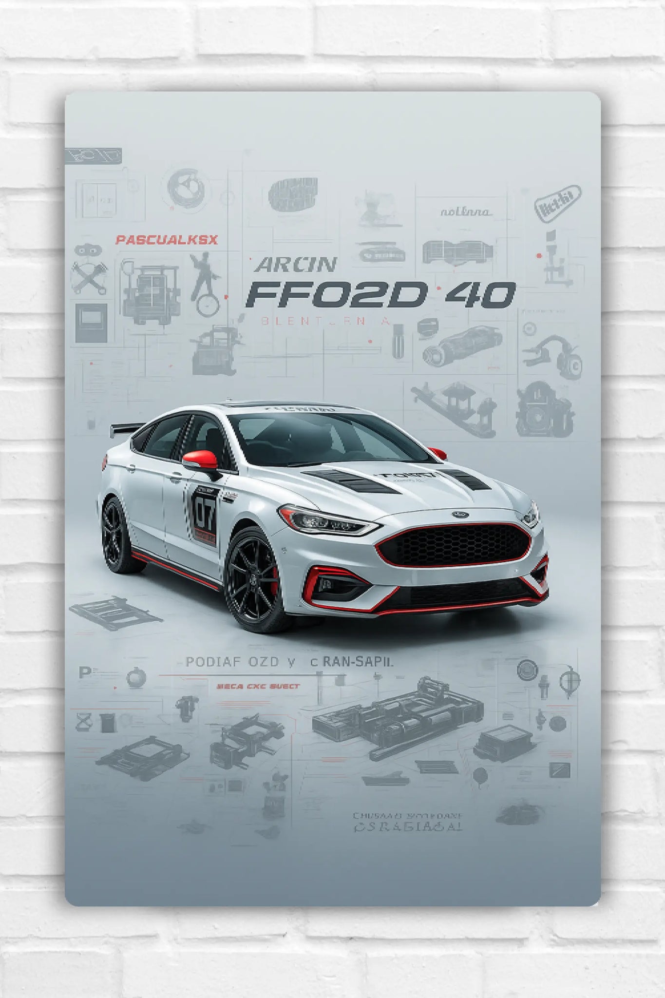 Ford Fusion Rally Sport Metal Poster