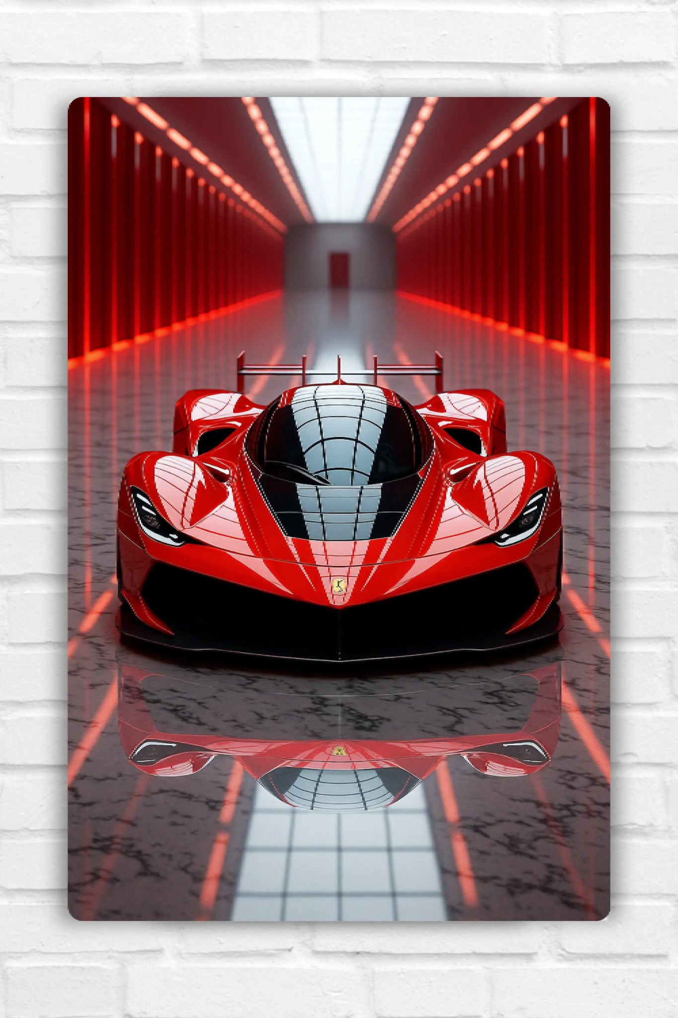 Ferrari SF90 Stradale Car Metal Poster 03