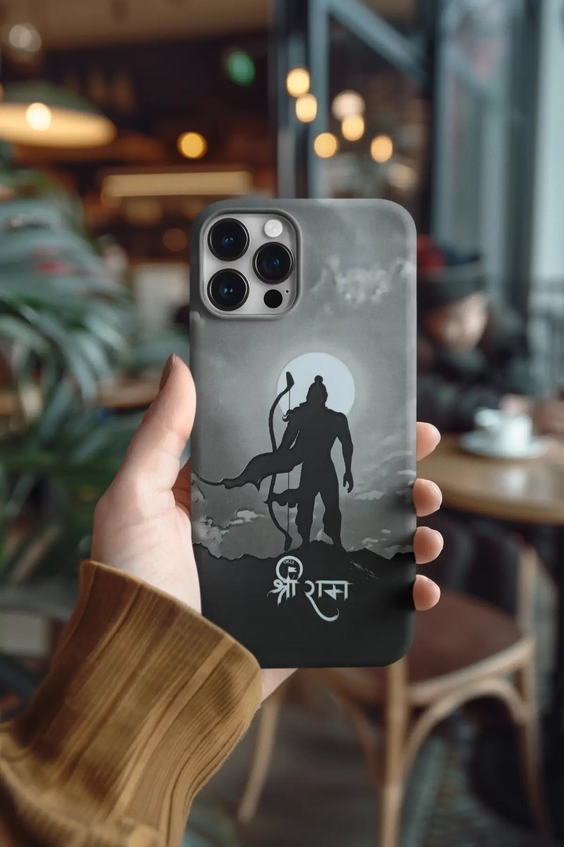 Jay Shree Ram Black Mobile Skin 3264